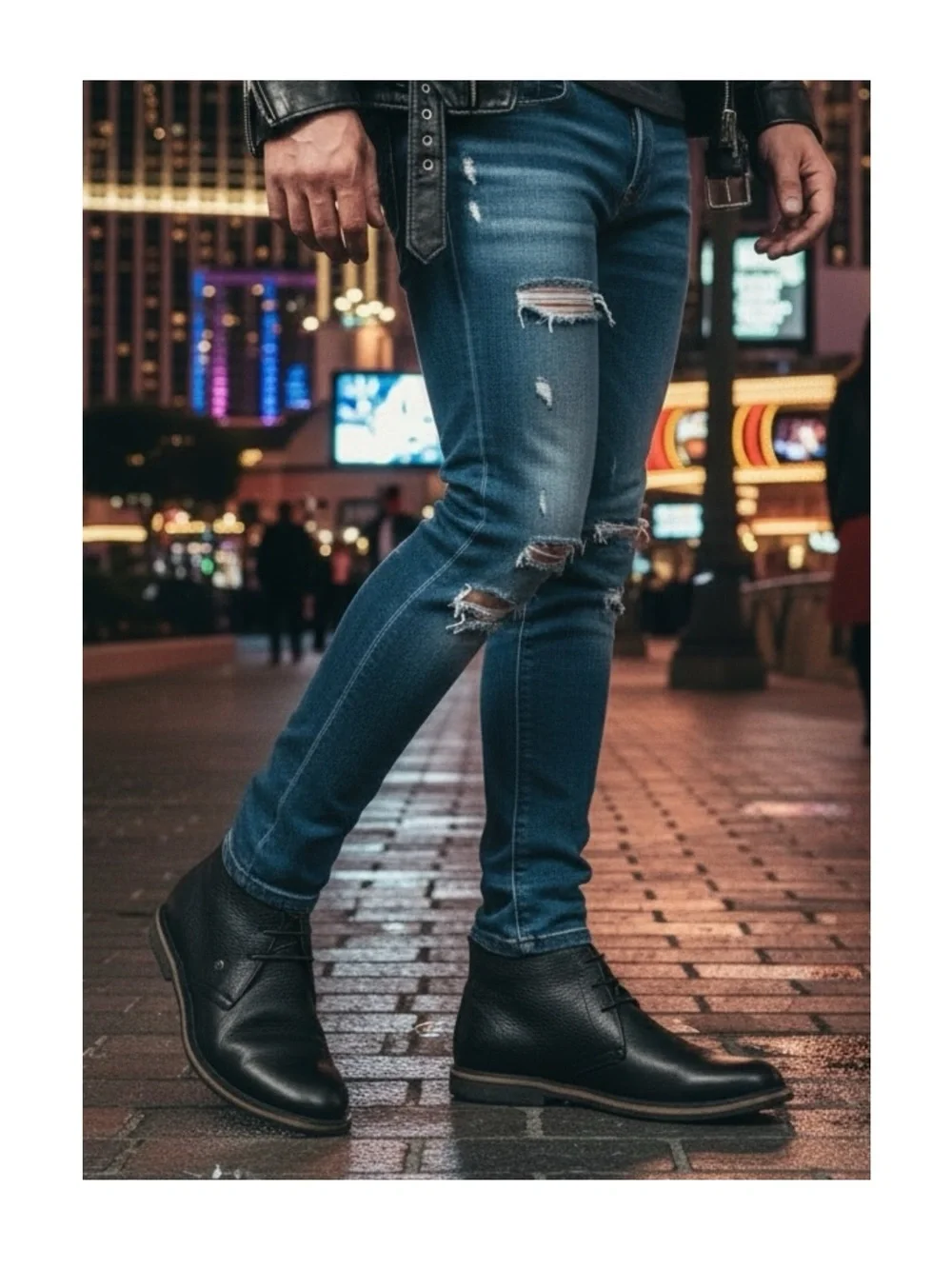 J Shoes ミ★ Sleek Fashion Forward Mohave 2 Chukka Boots ミ★ Black Leather ミ★ 8.5M